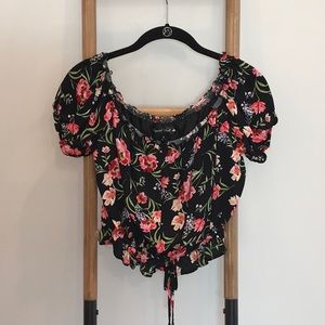 Floral peasant top
